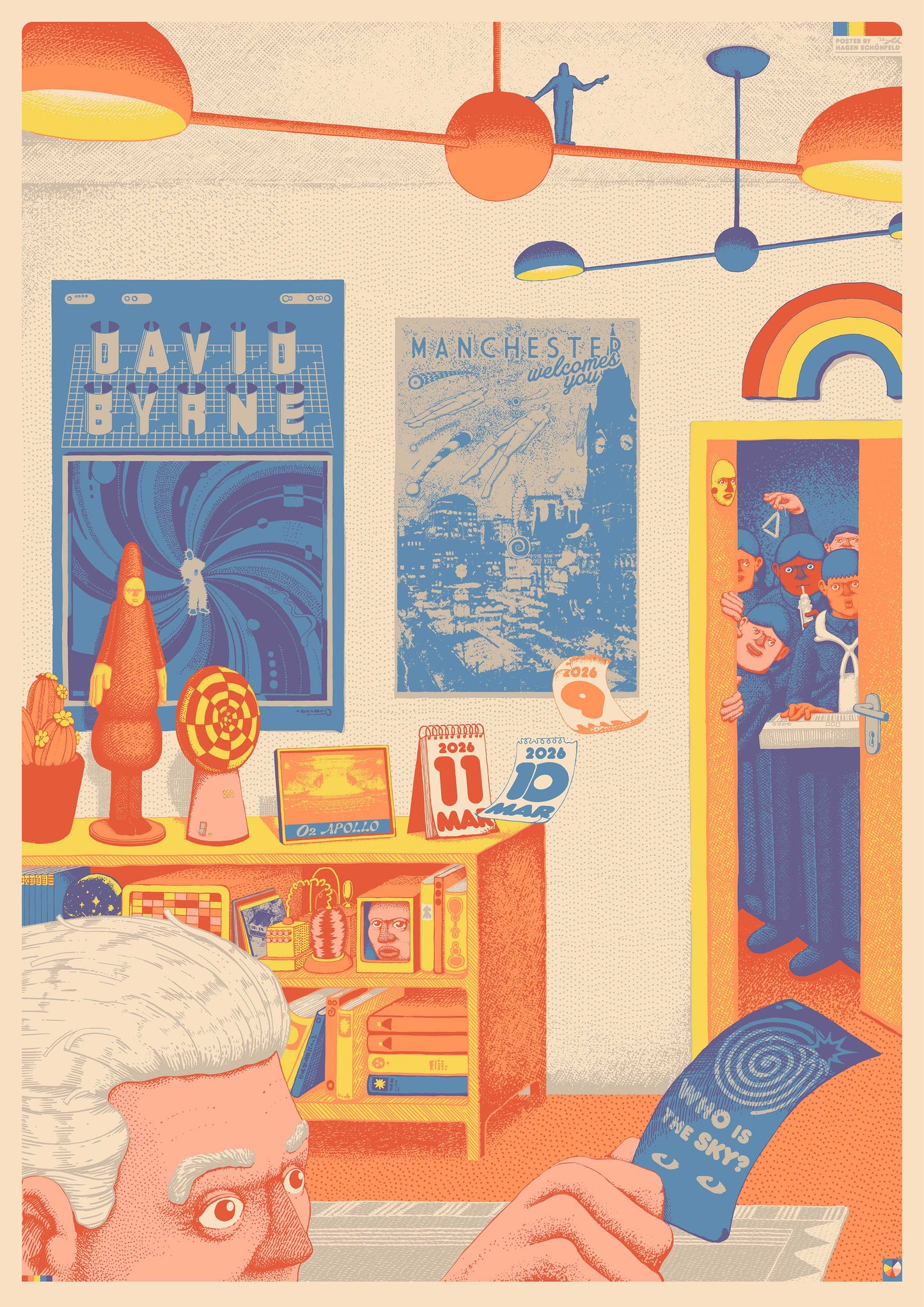 'David Byrne - Manchester 2026' 7-color Screenprint